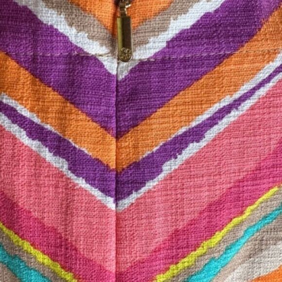 Trina Turk Multi Colored Chevron Print Dress - Picture 8 of 8